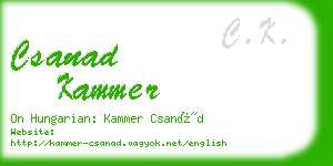 csanad kammer business card